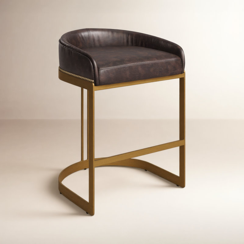 Hollyfield 29" Bar Stool, Counter Stool (25.75" Seat Height), 2025-Cocoa