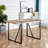 Rustic Industrial Rectangular Wood Dining Table For 4-6 Person, With 1.5" Thick Engineered Wood Color Tabletop And Black Metal Legs,Desk For Kitchen Dining Living Room, 55.1" X 31.4"X 29.9"