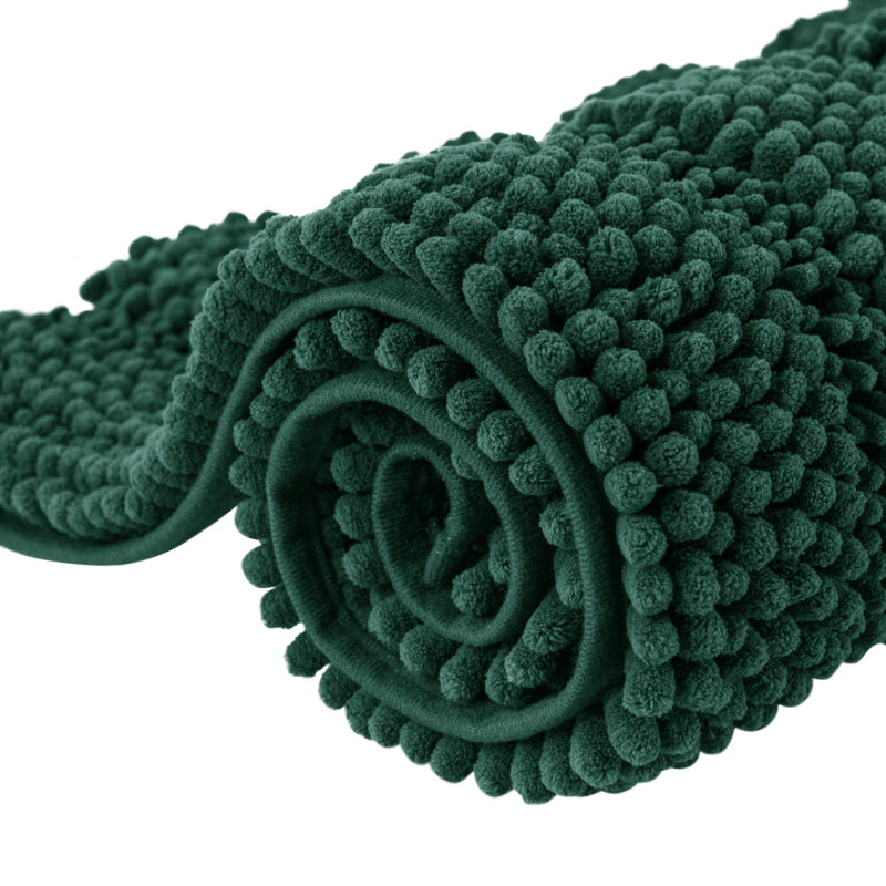Tapis pour salle de bain Chenault, L 18 po x L 48 po, Vert