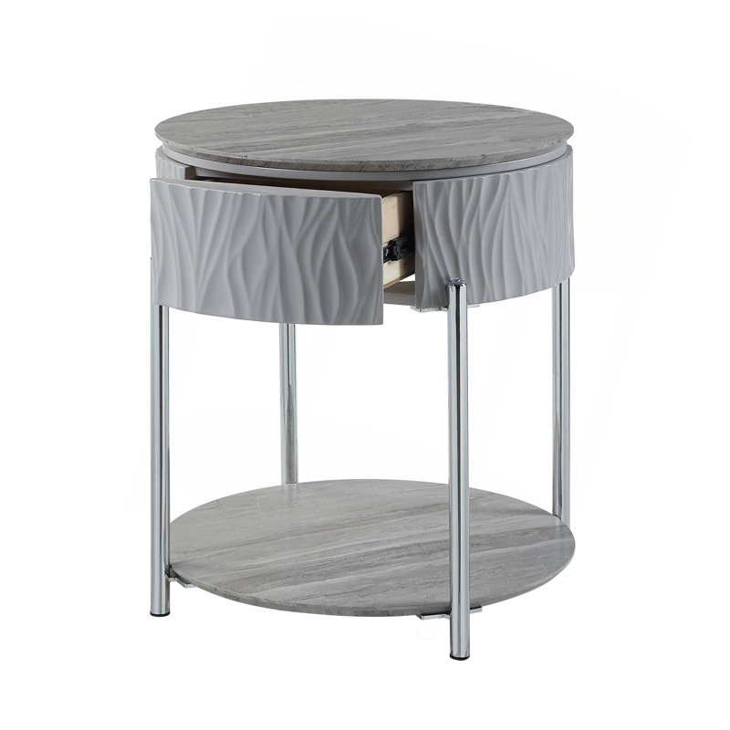 Petite table de bout avec rangement, table de bout intérieure pour l'espace de vie