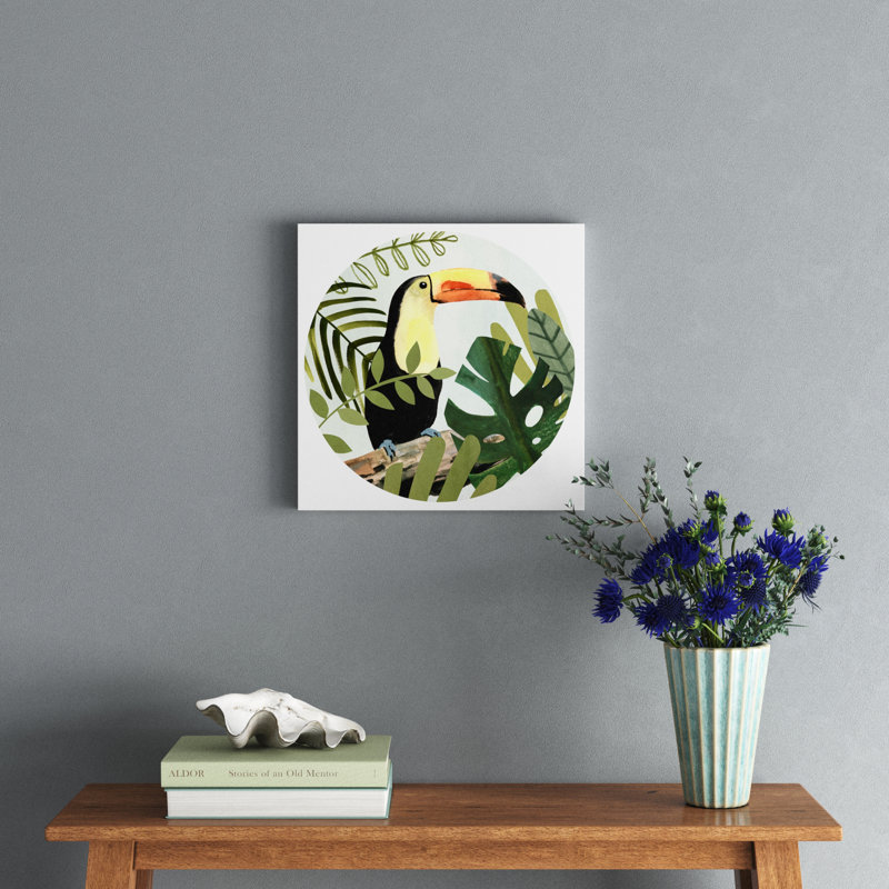 Flamingo Forest Collection C 1 Piece Wrapped Canvas Painting, 51cm H x 51cm W