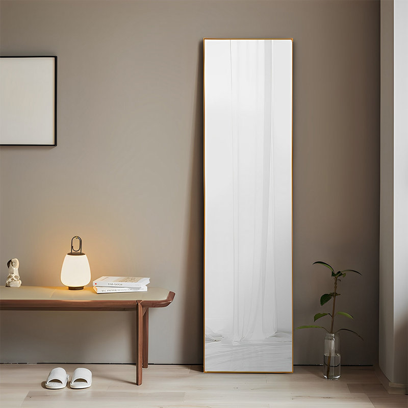 Rectangle Floor Mirror, Gold