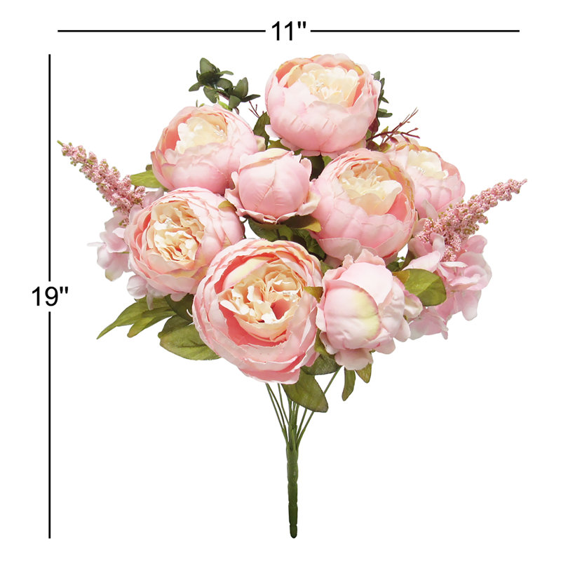 Buisson de pivoines de luxe mélangé, Rose crème