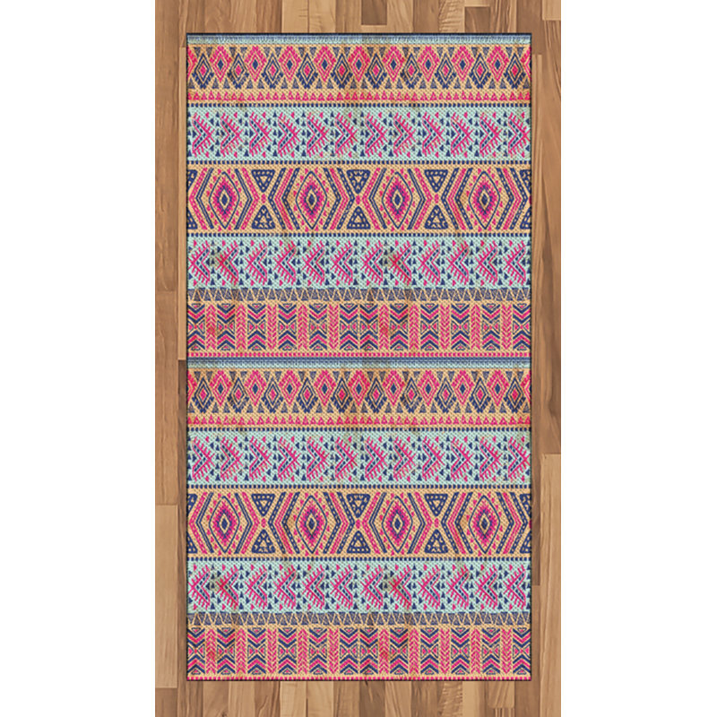 Ethnic High Density Long Fiber Poly Threads Decorative Area Rug Carpet, Rectangle 2'7" x 5'