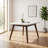 Alycea 64 Inch Modern Marble Top Dining Table, Tapered Wood Legs, White, Brown