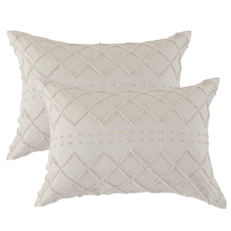 Bedsure Decorative Boho Pillow Shams With Envelope Closure, Olive Green, King Pillow Case