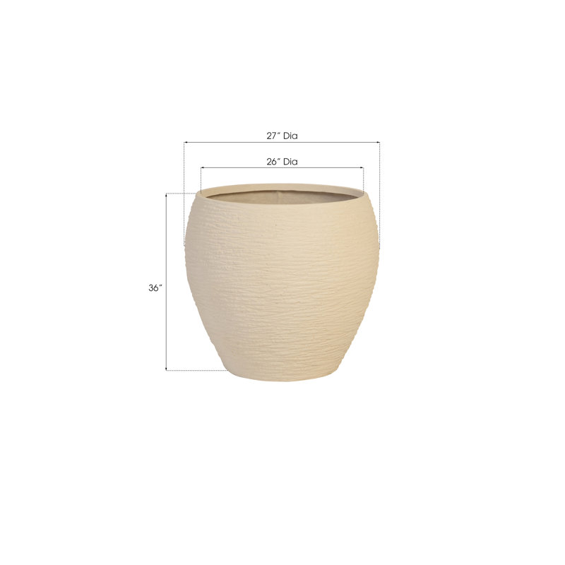 Waves Planter, 36" H x 27" W x 27" D