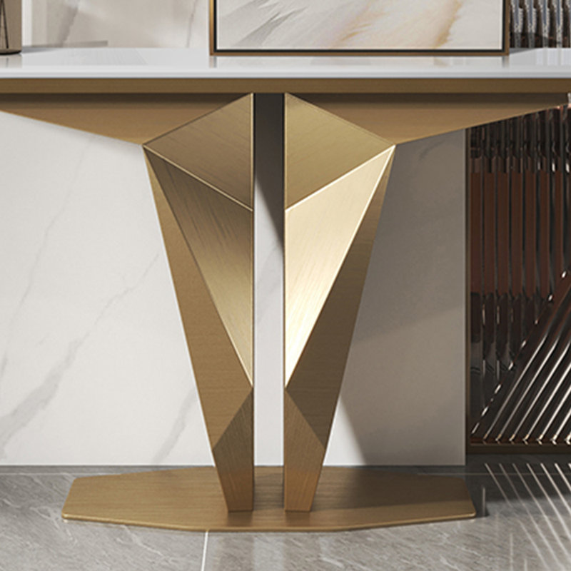 Console luxueuse de style italien, H 33,5 po x l 47,2 po x P 13,8 po, Doré