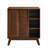 Mid Century Modern Rattan Sideboard Cabinet, Dark Wood Buffet Cabinet with Rattan Doors, Adjustable Shelf and Solid Wood Feet for Kitchen, Living Room, Entryway-59668096