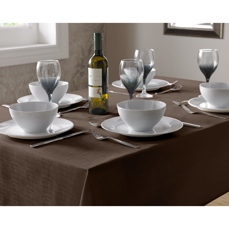 Tablecloth, 85cm W Round, Chocolate