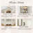 70.5" Arched Corner Curio Cabinet, Wooden China Cabinet with Adjustable Glass Shelves, Lighted Glass Display Cabinet Include Light Bulb, Rack for Living Room, Kitchen With E26 Bulb-1032312552-1027902620