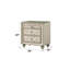 Table de chevet en velours beige Lucienne