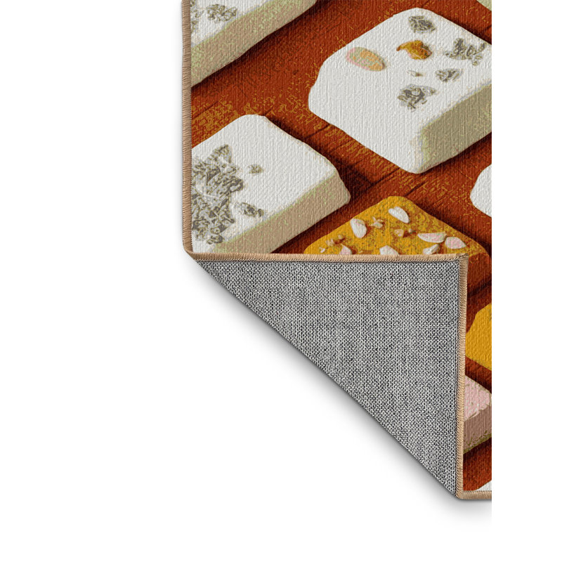  Tapis lavable Barfi Desserts, Rectangle 3 pi x 5 pi