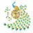 Domagala Luxury Peacock Metal Wall Clock