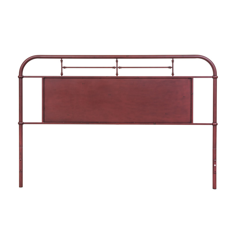 Edmund Open-Frame Metal Headboard, Red, Twin