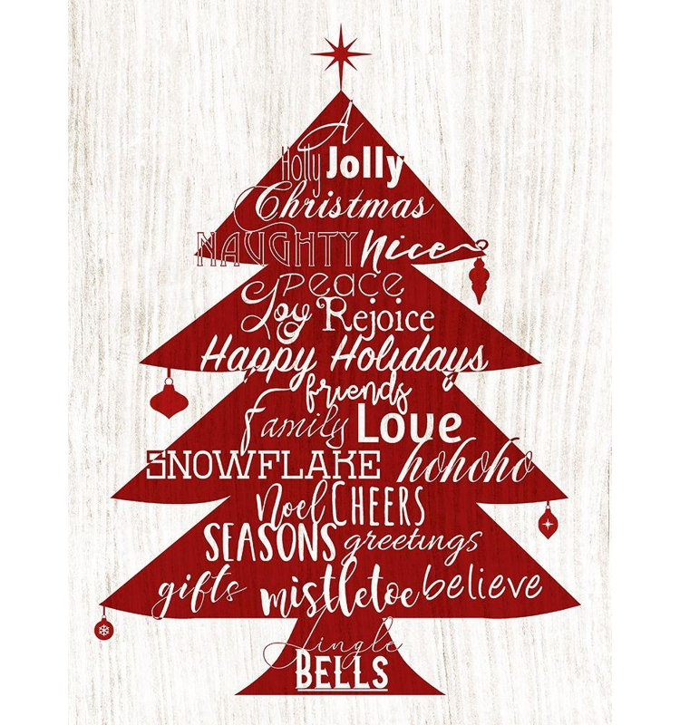 «The Holiday Aisle® Santiago, Daniela», reproduction d'art sur toile tendue: Holly Jolly Christmas Trees