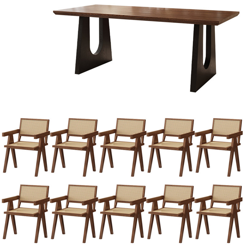 American Style Solid Wood Rectangular Dining Table