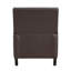 Fauteuil inclinable de salon brun foncé, bois massif, dossier inclinable moderne, cadre brun, bois et contreplaqué-618639156
