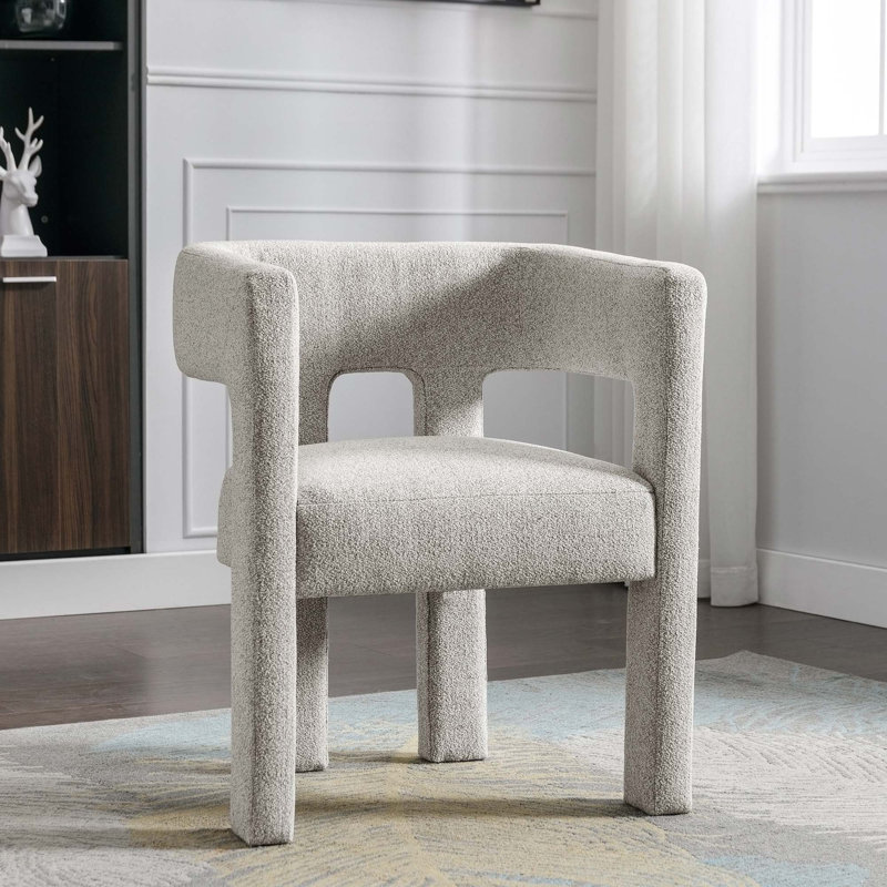 Chaise d'appoint rembourrée en tissu de conception contemporaine Mattilynn pour le salon, la chambre à coucher et la salle à manger
