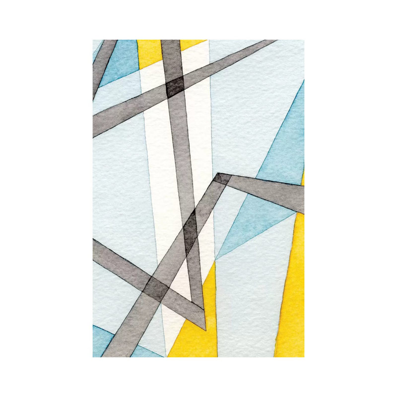 Converging Angles II by Nikki Galapon - Wrapped Canvas Painting, 30.48cm H x 20.32cm W x 1.9cm D