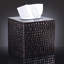 Couvre-boîte à mouchoirs carré - noir