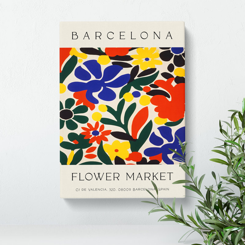 Flower Market Exhibition Barcelona No.2 - Wrapped Canvas, 91cm H x 60cm W x 3cm D