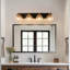 Éclairage pour meuble-lavabo moderne en verre craquelé Modern