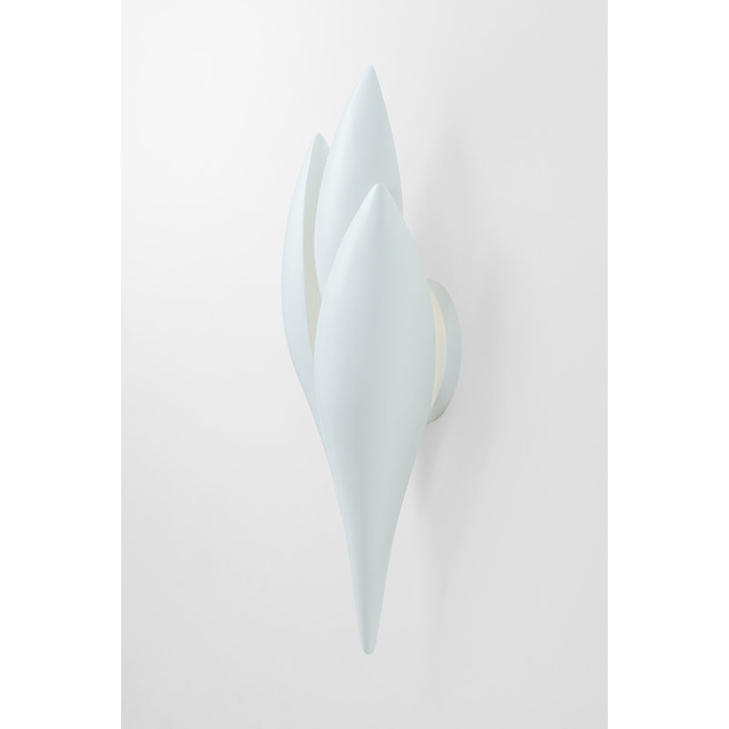 1 - Light Armed Sconce, Gesso White