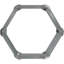 Platebande surélevée hexagonale en acier galvanisé argent de 40 po x 36 po x 16 po