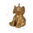 Figurine Resin Polyresin Sitting Elephant with Decorative Metallic Surface Boho Chic Whimsical Artistic Exotic Playful Intricate Carved Textured Trendy Contemporary Eclectic Statement Decor Accent