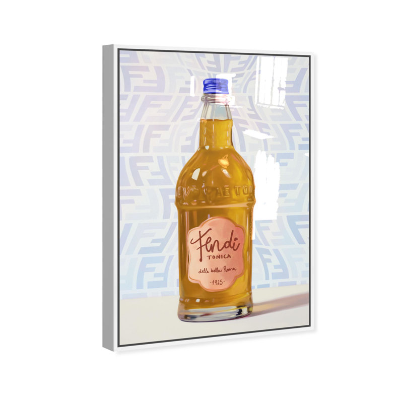 Oliver Gal Roman Summer Spritzer Fashion and Glam - Hand-Applied Glass Coat Framed Canvas Art, 24" H x 16" W, Silver