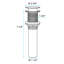 Robinet de lavabo mural avec drain escamotable (sans trop-plein)-118543505
