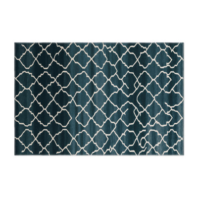Tapis gris intérieur et extérieur Trellis
