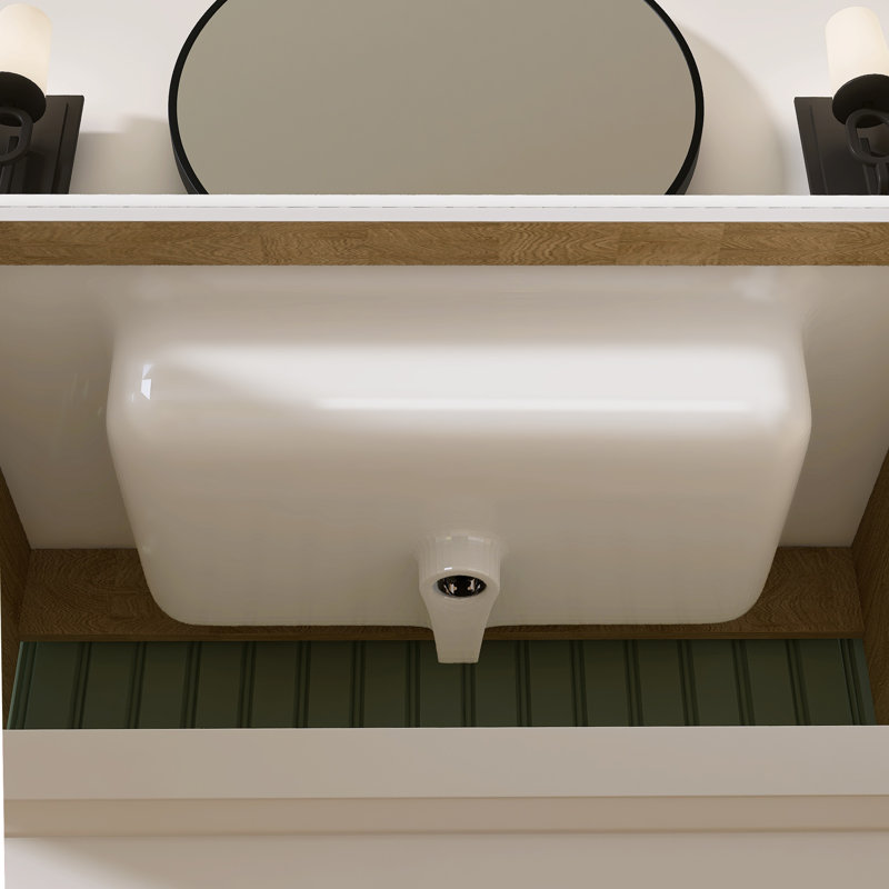 60'' Double Vanity Top with Solid Surface Sink 