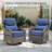 2-Pieces Outdoor Wicker Swivel Rocker Chairs With 6" Thick Cushions For Patio-640837158-640837155