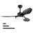 47 Inch Ceiling Fan With 22W LED Light And Remote Control 6 Speeds Reversible DC Motor For Bedroom Black-328648811