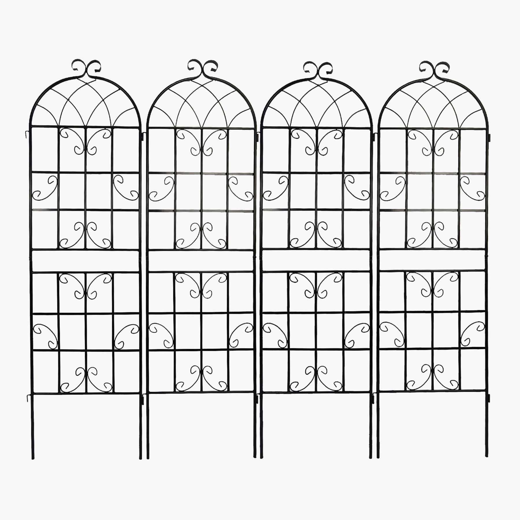 Red Barrel Studio Mioko 71'' H x 80'' W Iron Lattice Panel Trellis