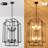 2-Tiers Large 10- Light Dimmable Farmhouse Lantern Square/Rectangle Chandelier-602201945-585117003