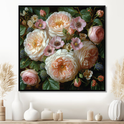 Blooming, rose, blanc, chrysanthèmes