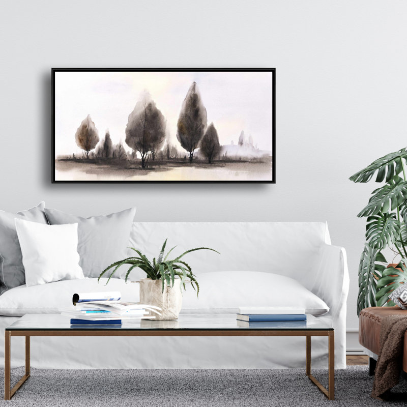 Landscape of trees - 24"x48" Framed canvas