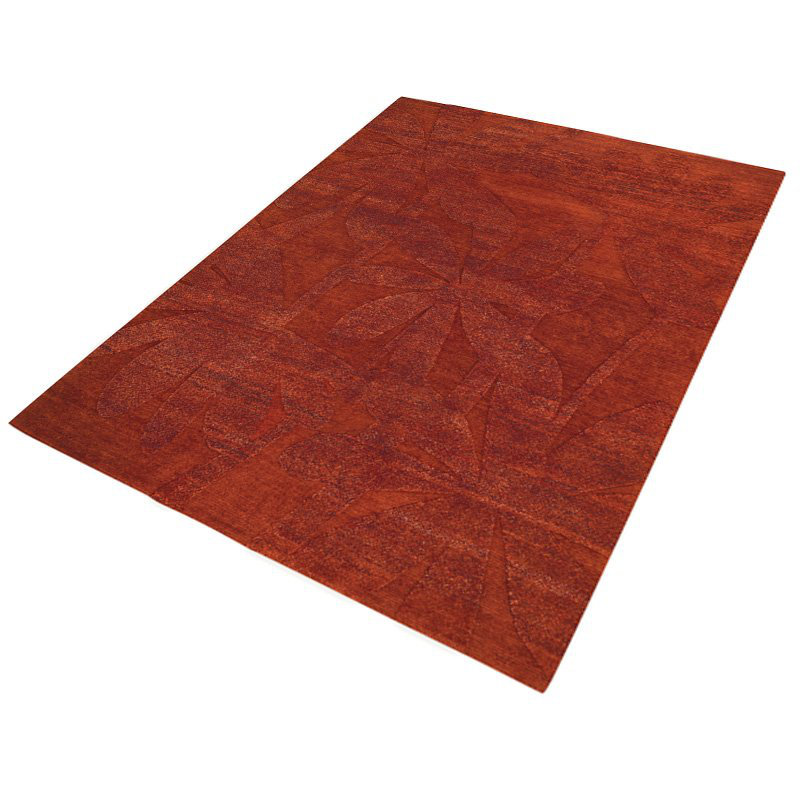Paradise Floral Area Rug in Orange/Red, Rectangle 8' x 10'