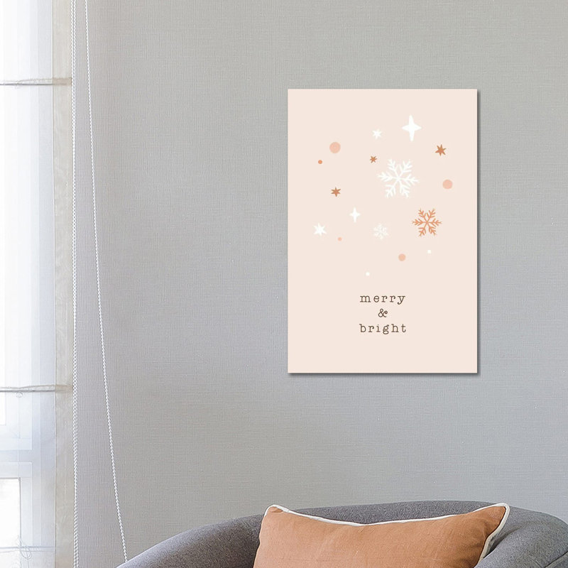 "Merry & Bright" par Orara studio, reproduction d’art, Pas de tapis, H 26 po x l 18 po x 1,5 po, Toile tendue