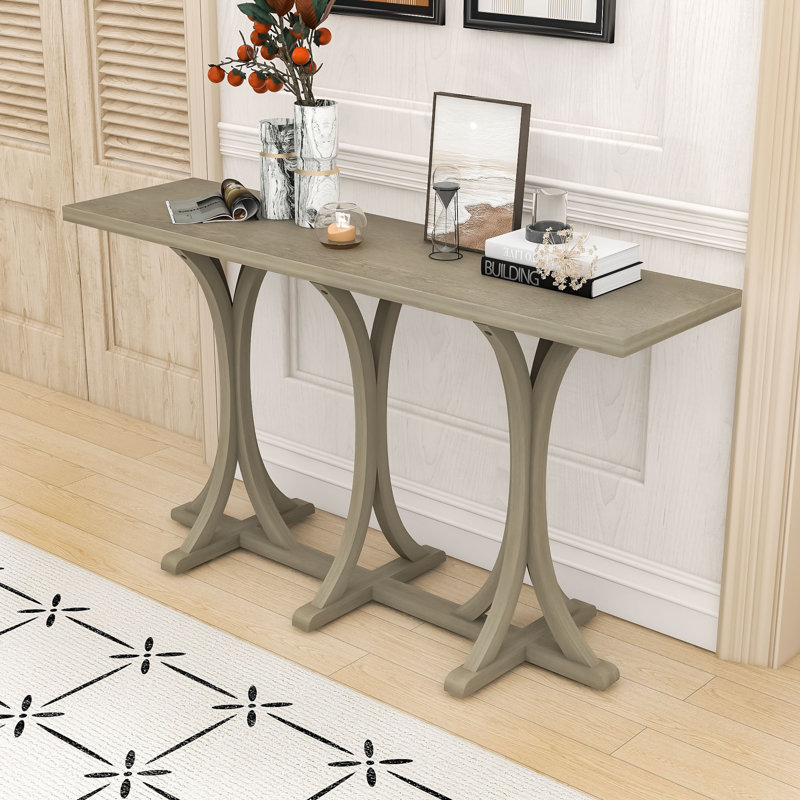 59.8'' Wooden Console Table, Gray