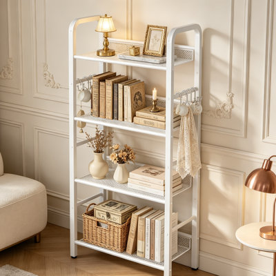 116 cm H x 36 cm W Iron Bookcase