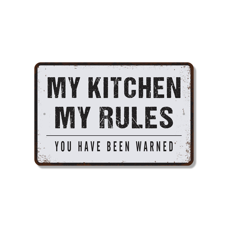 «My Kitchen My Rules» (paquet de 2) 8 po x 12 po