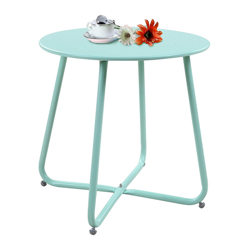 Table d'appoint en métal Naropa, Menthe