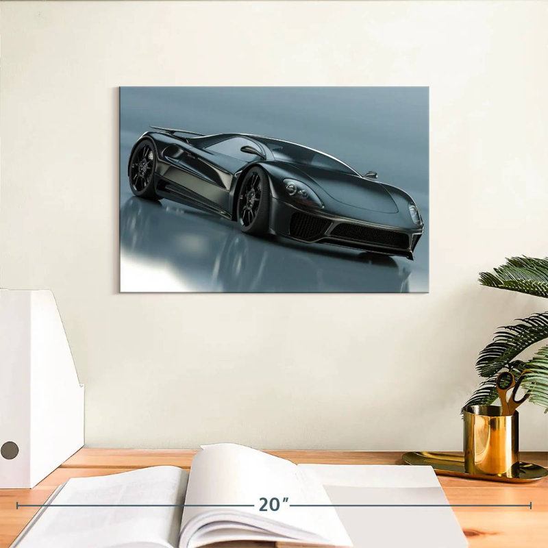Mehar noir brillant Supercar, H 8 po x l 12 po