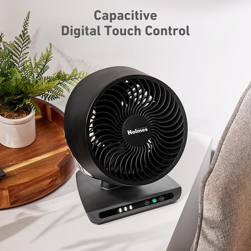 Blizzard 8" Digital Air Circulator Fan with Capacitive Touch, 3 Speeds, Remote Control