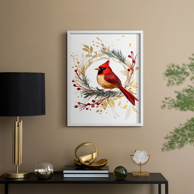 «Christmas Holiday Art», reproduction encadrée - bois massif