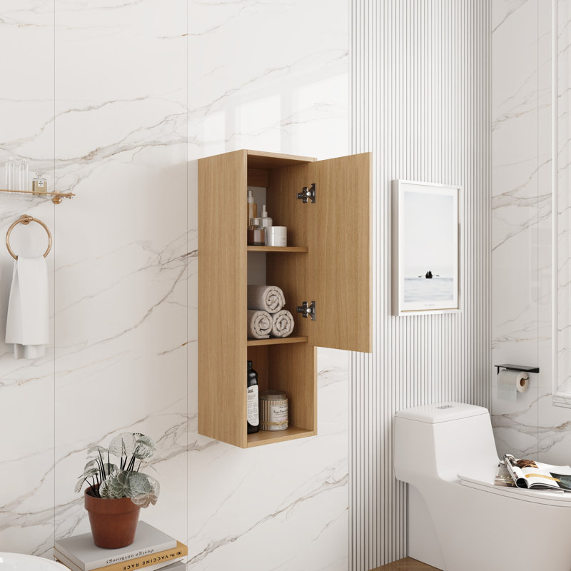 Armoire de salle de bain murale 35 "avec porte H 35" x l 12 "